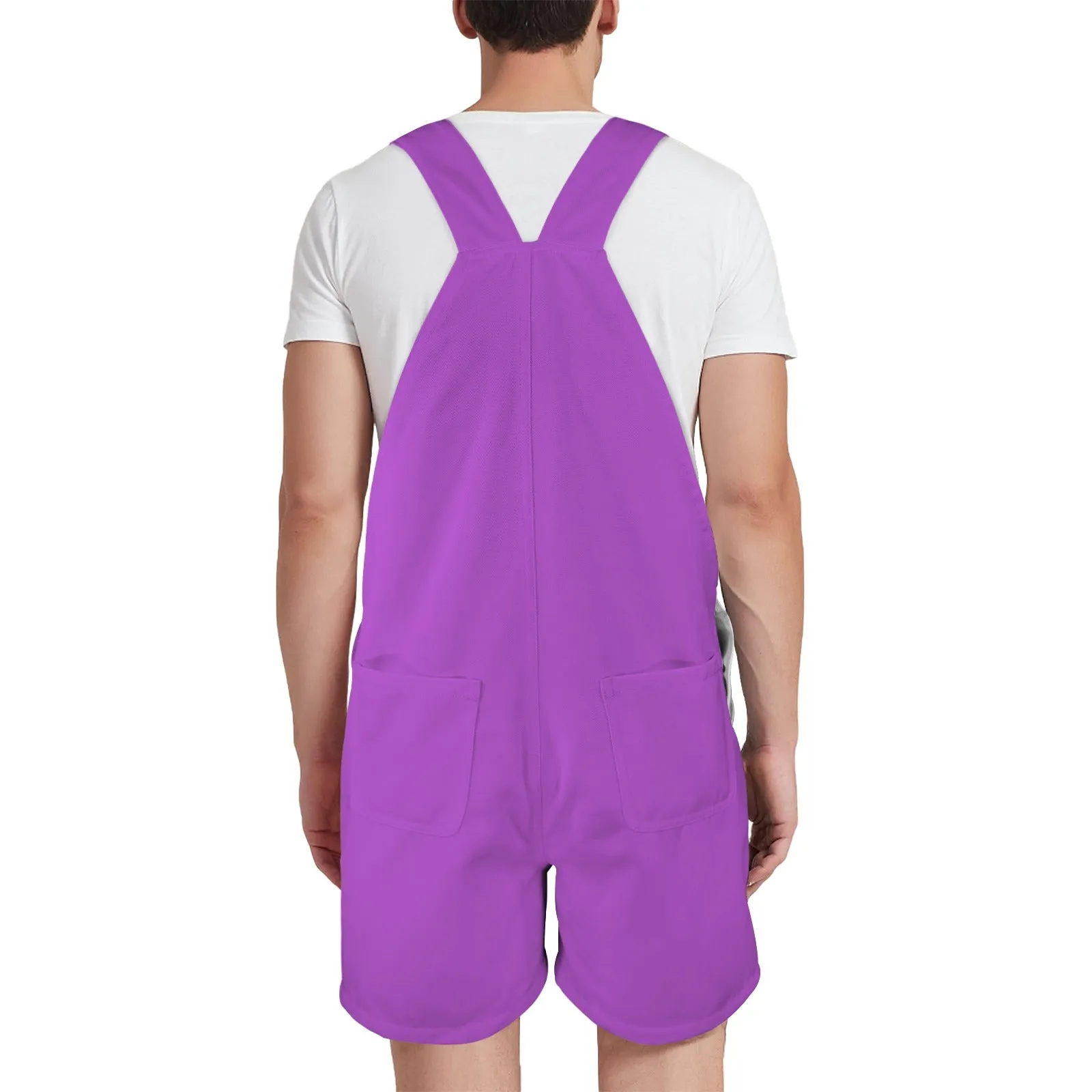 90's Vibes Amethyst Unisex Shorts Suspender Jumpsuit