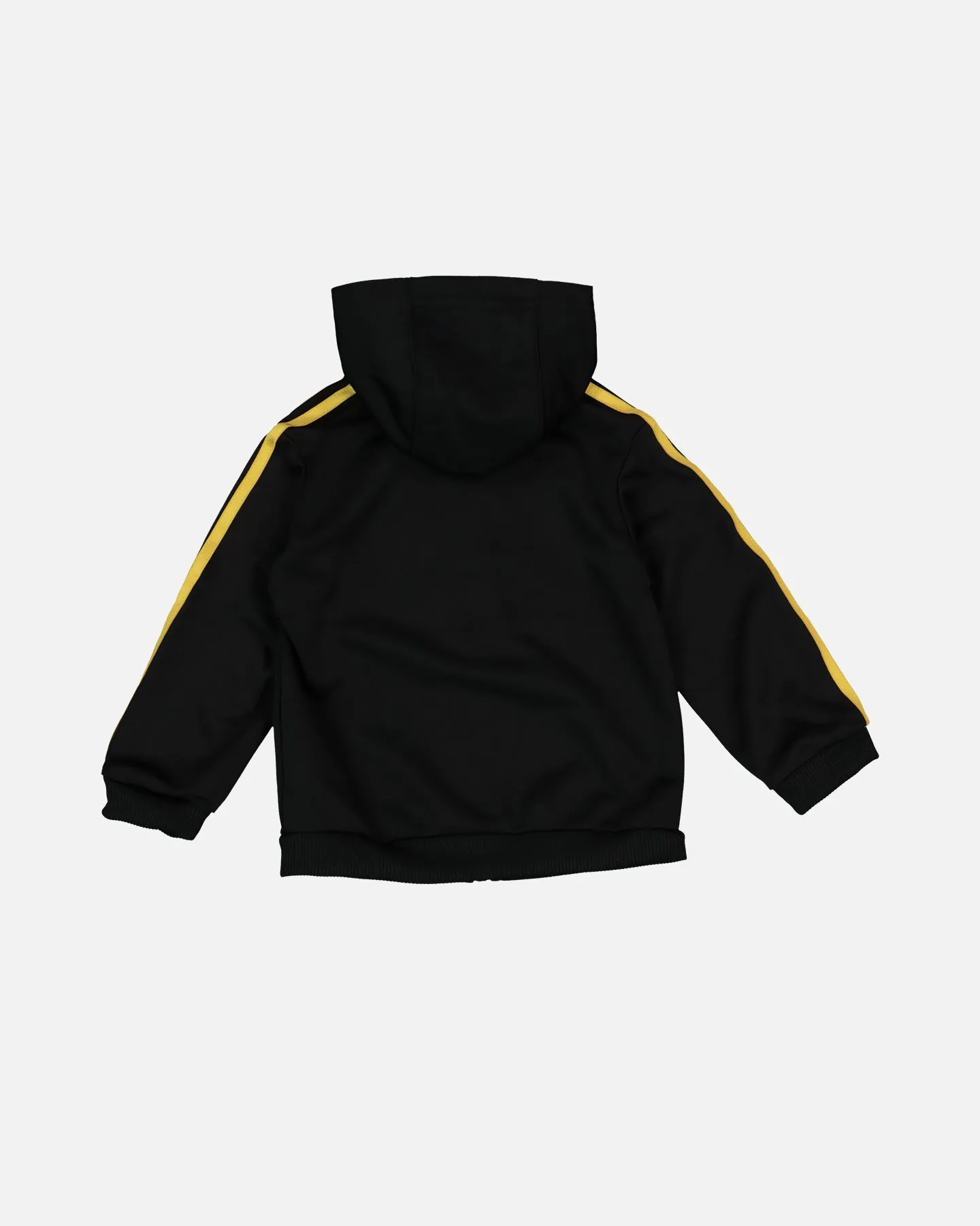 Adidas Infants' Essentials Shiny Hooded Track Suit Black/Black/Gold