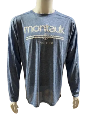 Adult Montauk The End Anchor DriFit UBF 50 UV Plus Protection Long Sleeve Tee