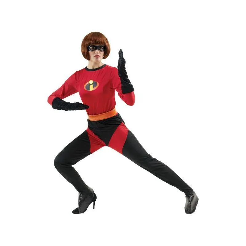 Adult Mrs Incredible Super Hero Fancy Dress Costume