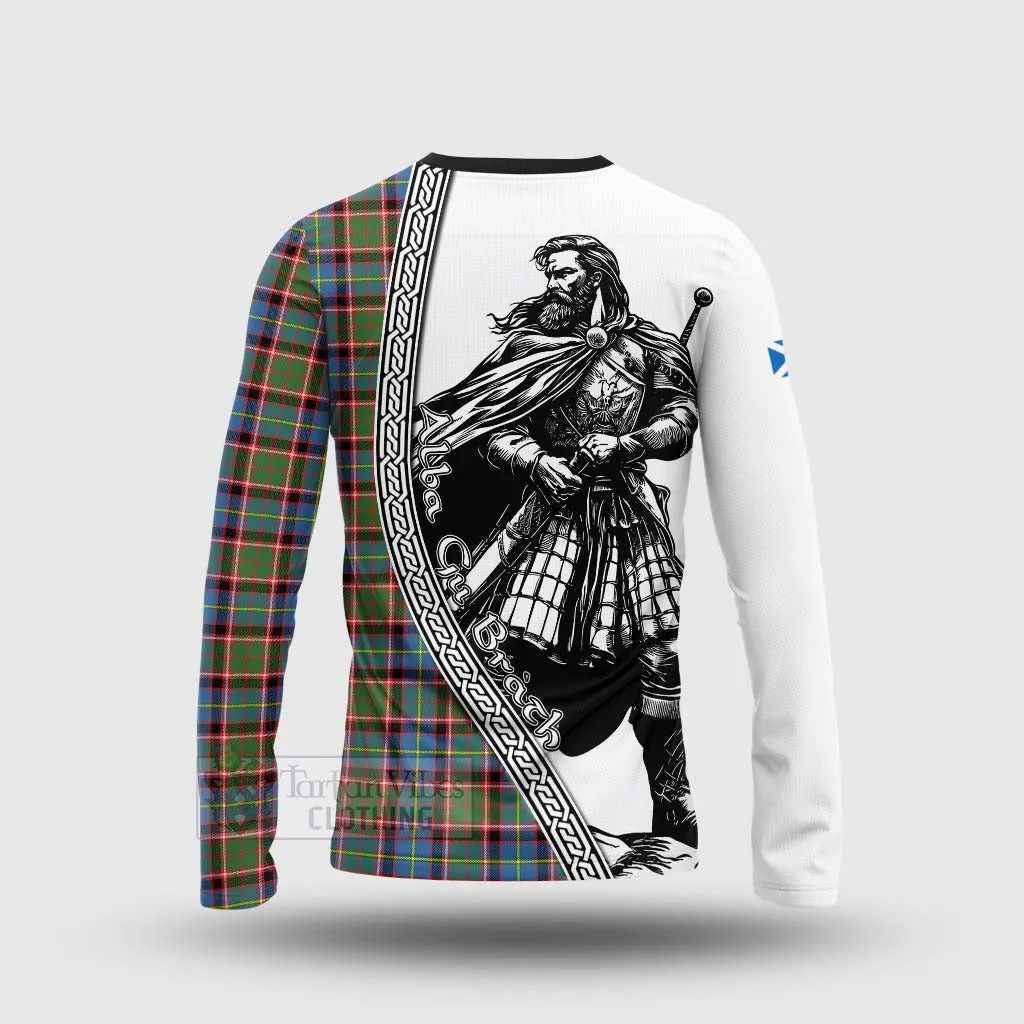 Aikenhead Tartan Clan Crest Long Sleeve T-Shirt with Highlander Warrior Celtic Style