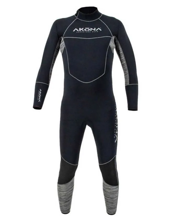 Akona Mens 5mm Quantum Stretch Full Wetsuit Glued and Blind Stitched