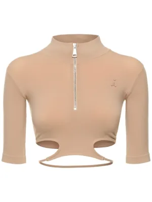 Andreadamo   Sculpting jersey cutout top 