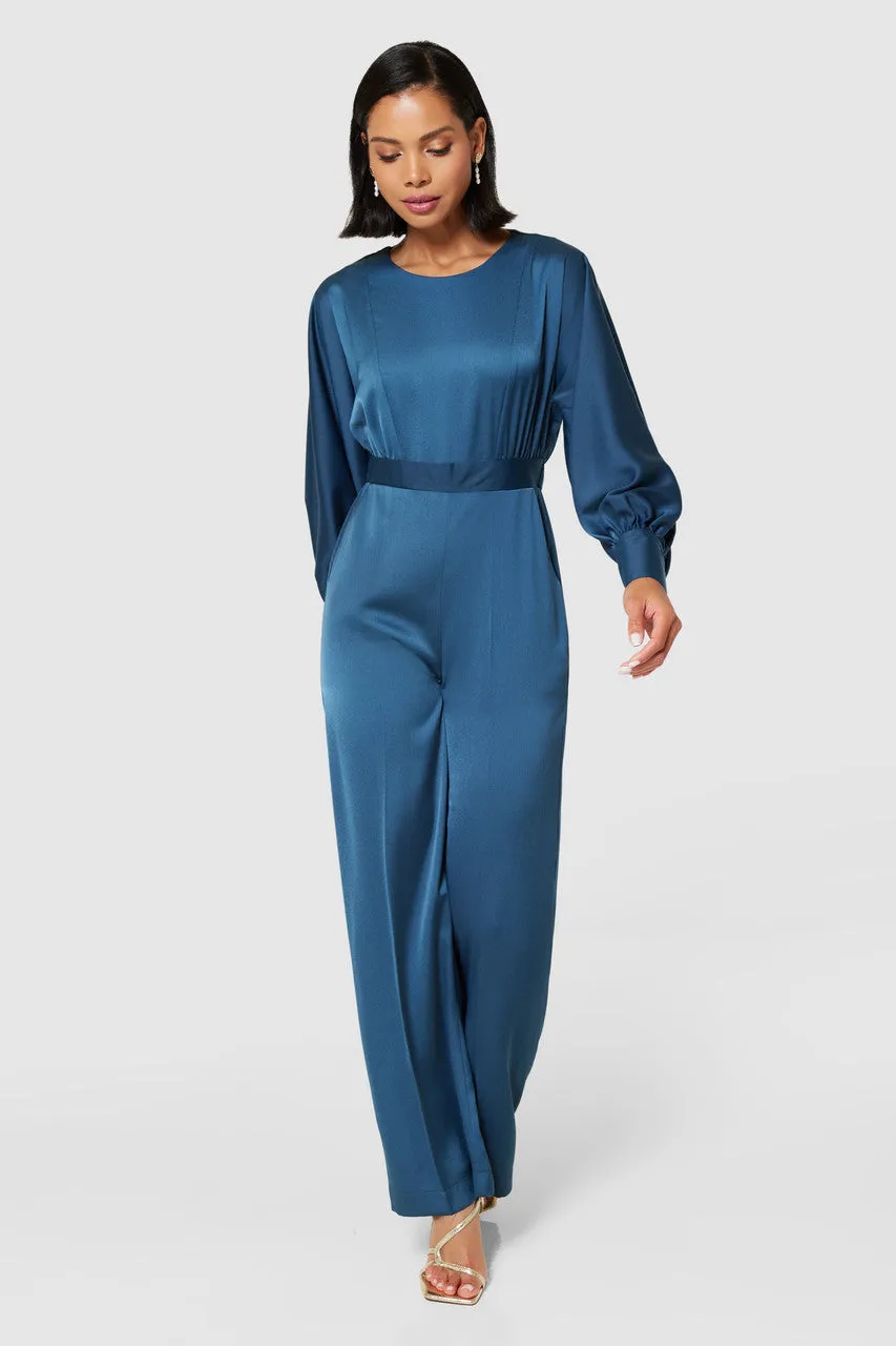 ANDY WIDE LEG JUMPSUIT (DARK TEAL)