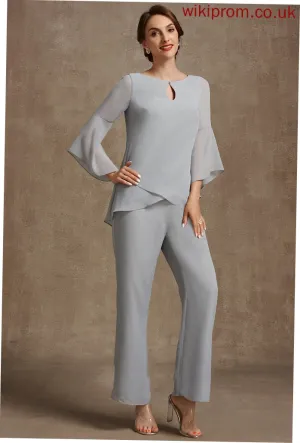 Ankle-Length Celia Mother of the Bride Dresses Neck the Bride Dress Chiffon Jumpsuit/Pantsuit Scoop Mother of