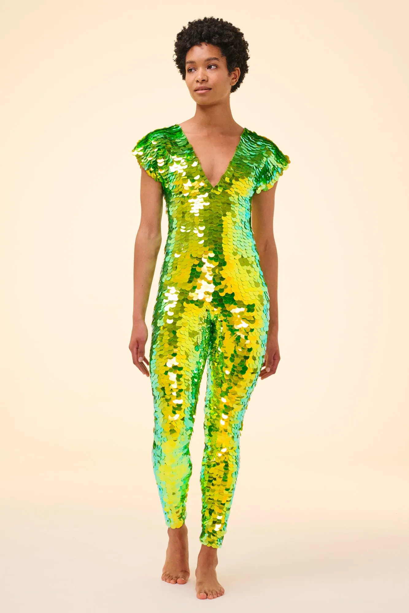 APHRODITE SEQUIN JUMPSUIT - MANTIS