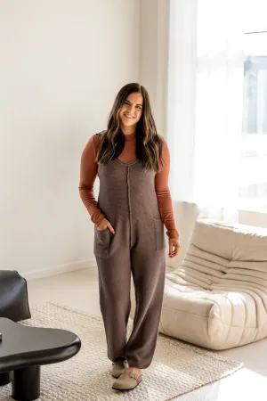 Arleth Knit Jumpsuit | Chocolate