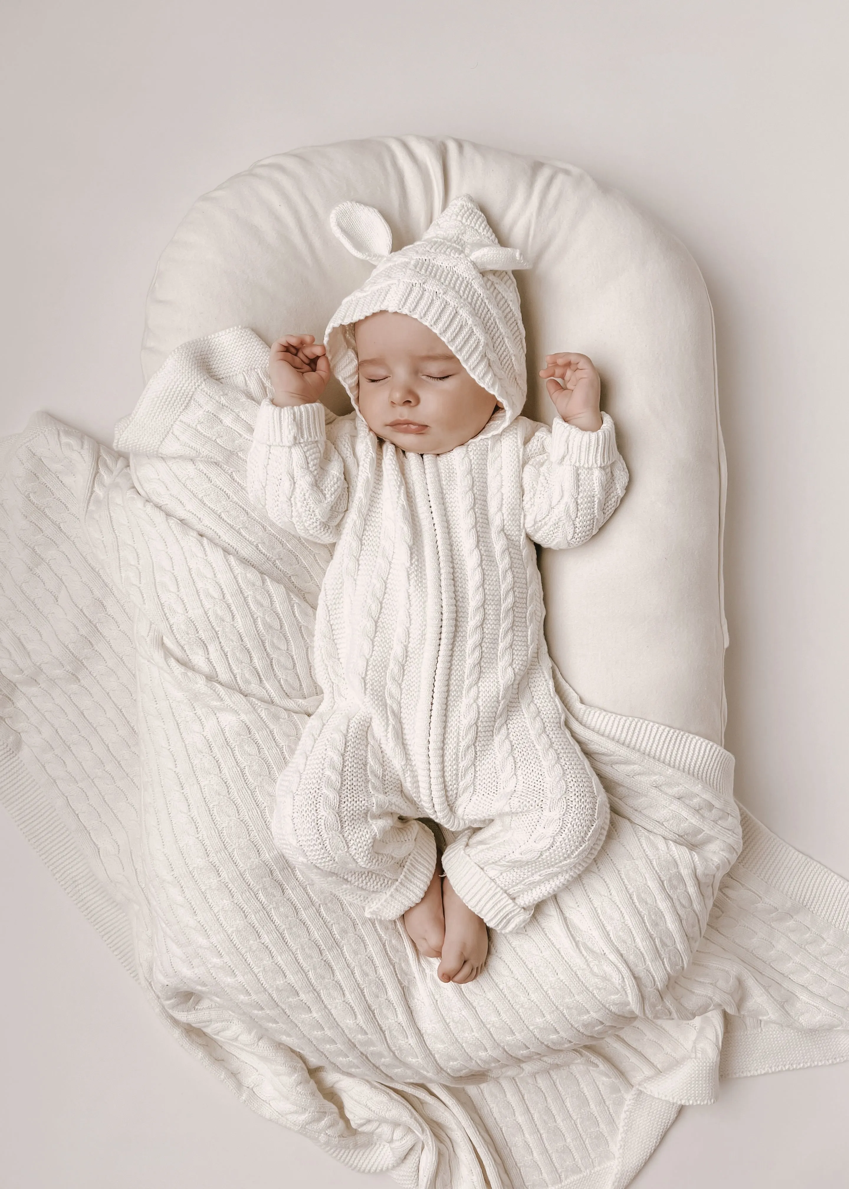 Baby Bear Jumpsuit - White