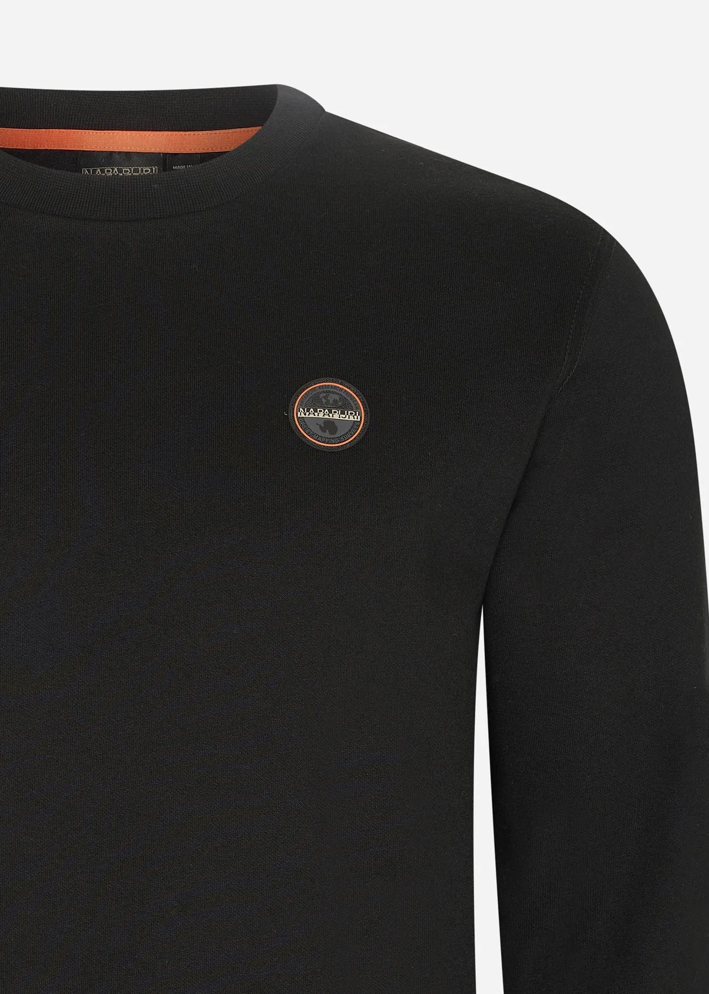 Badge crewneck sweater  - black