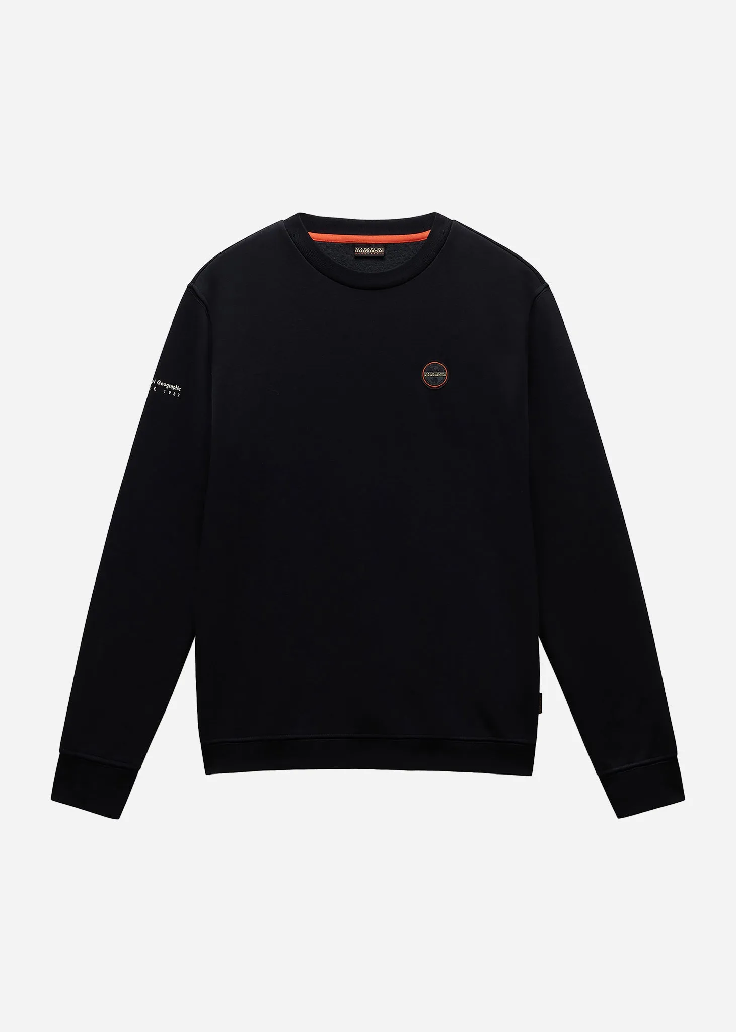 Badge crewneck sweater  - black