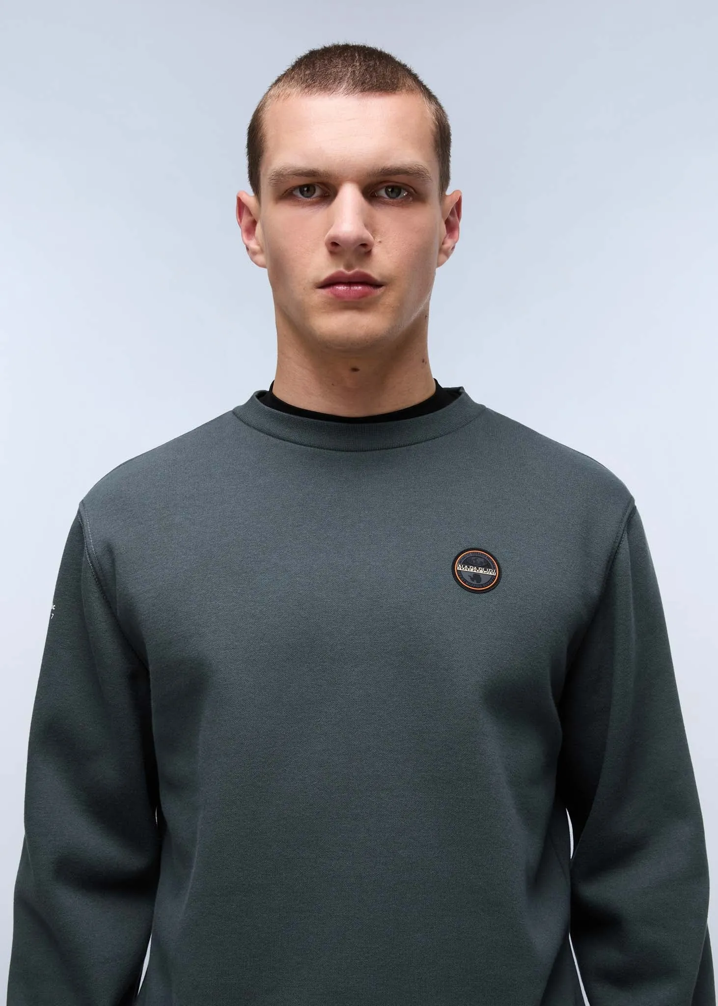 Badge crewneck sweater  - green urban