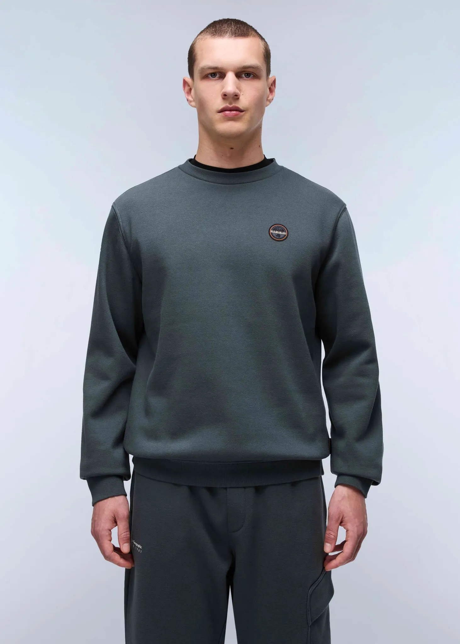 Badge crewneck sweater  - green urban