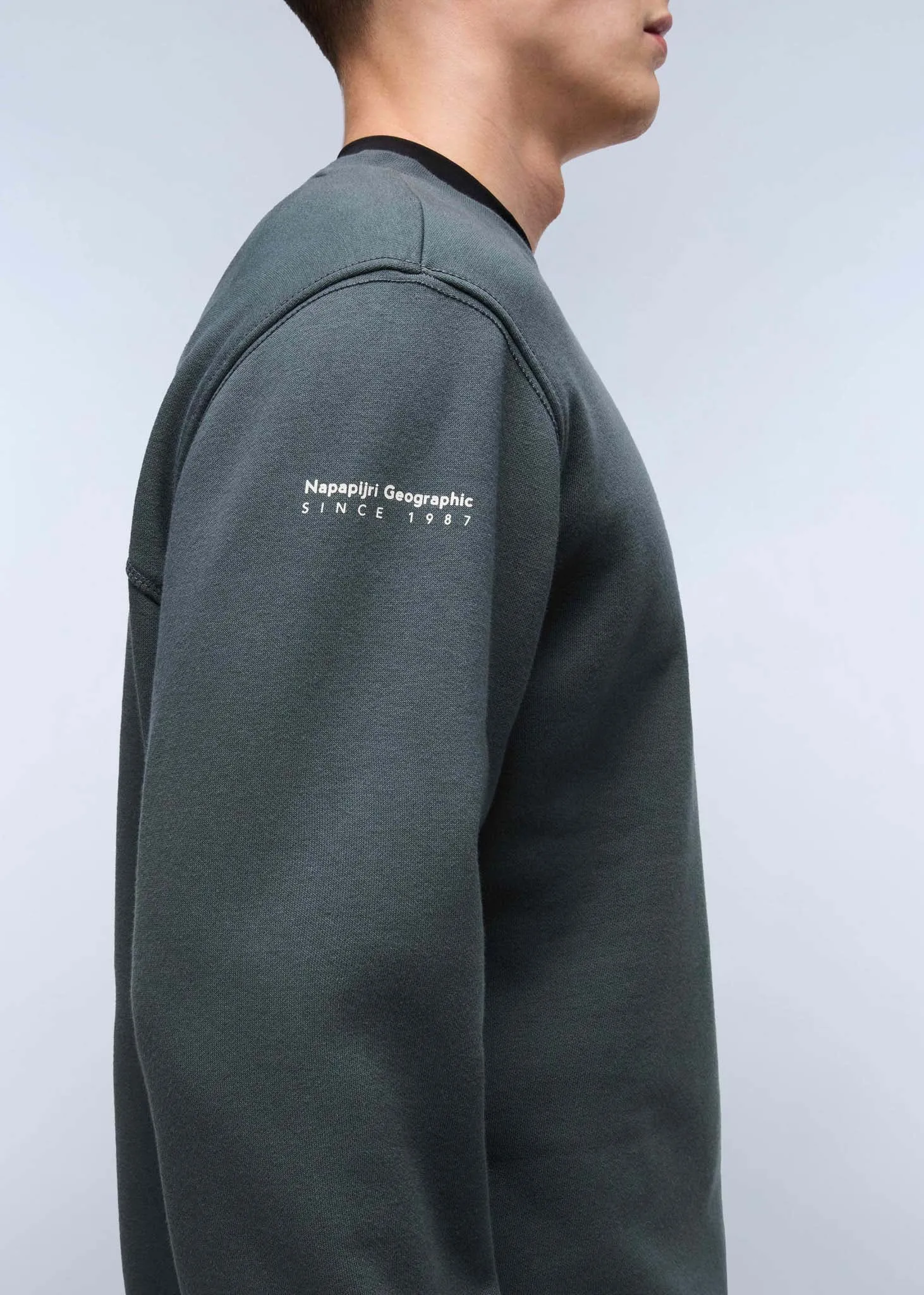 Badge crewneck sweater  - green urban