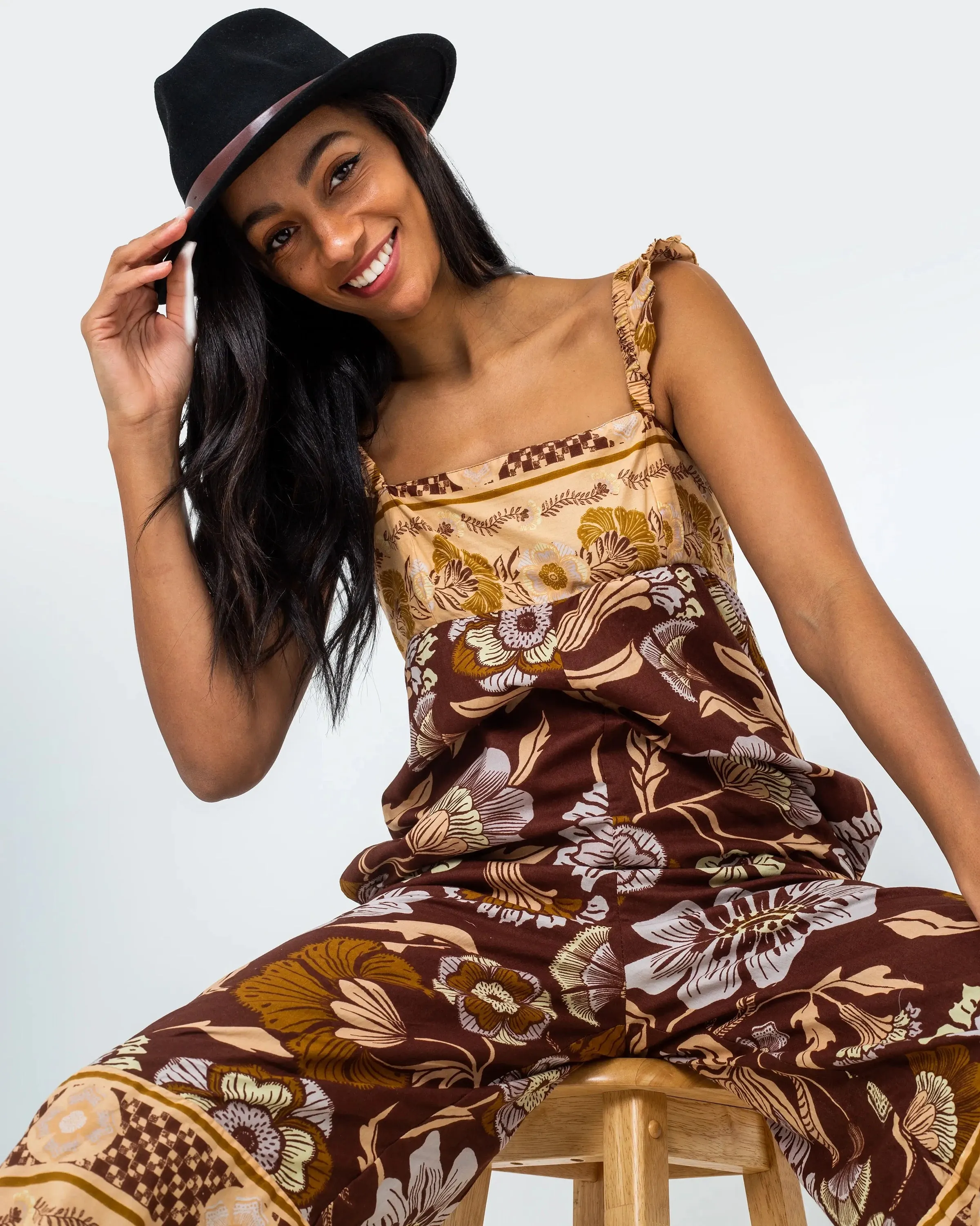 Bali Albright Jumpsuit in Coffee Combo