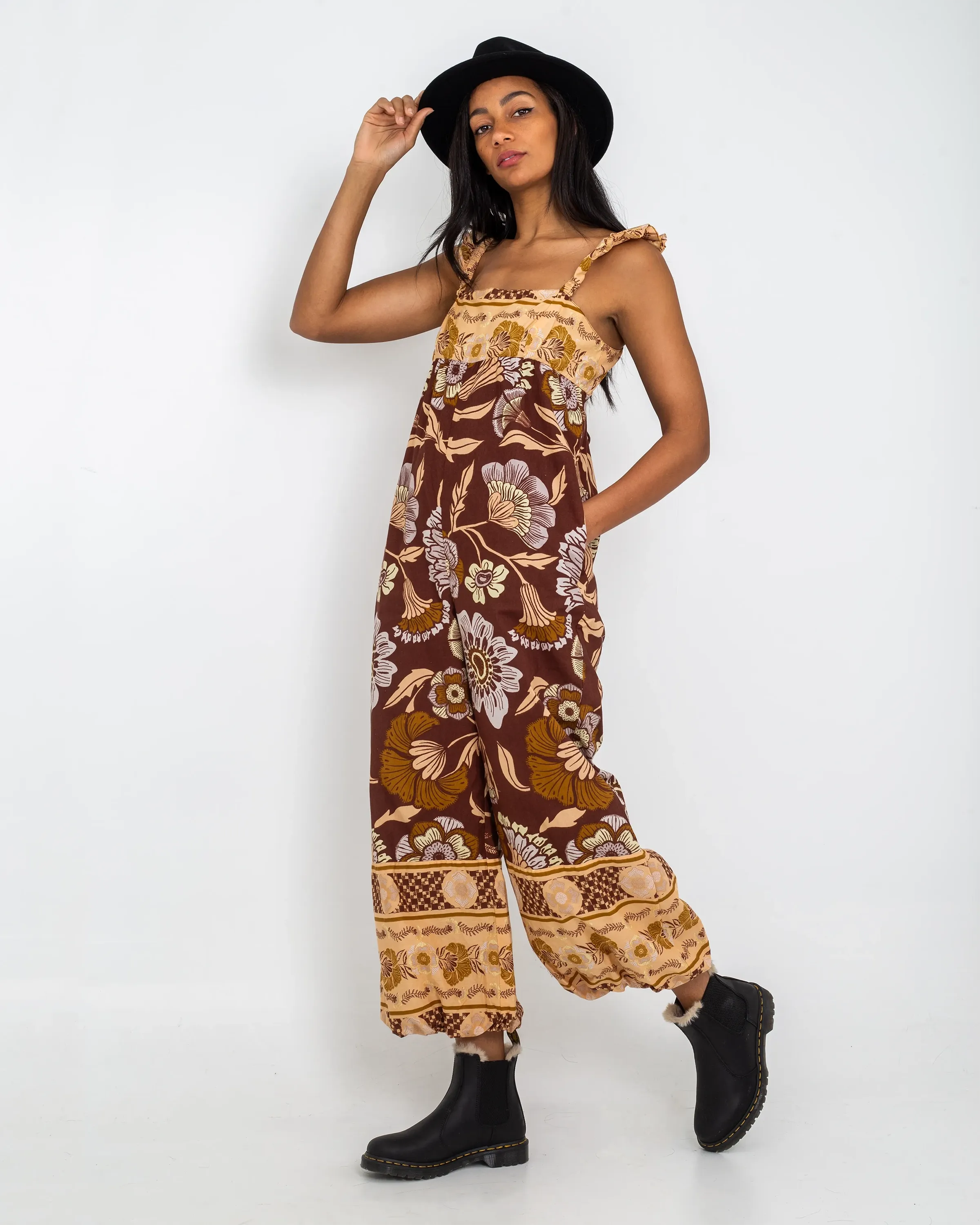 Bali Albright Jumpsuit in Coffee Combo