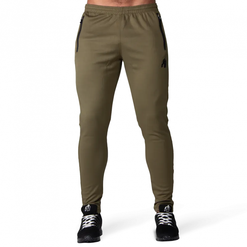 BALLINGER TRACK PANTS - ARMY GREEN/BLACK