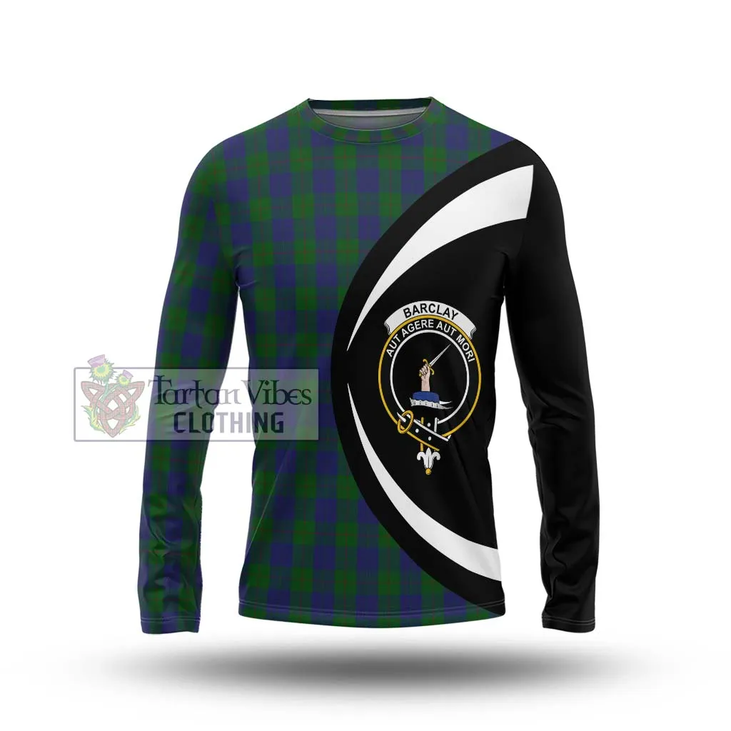 Barclay Tartan Long Sleeve T-Shirt with Family Crest Circle Style