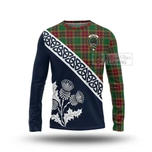 Baxter Tartan Long Sleeve T-Shirt Featuring Thistle and Scotland Map