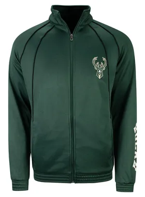 Big & Tall Fanatics Track Piping Milwaukee Bucks Full Zip Jacket