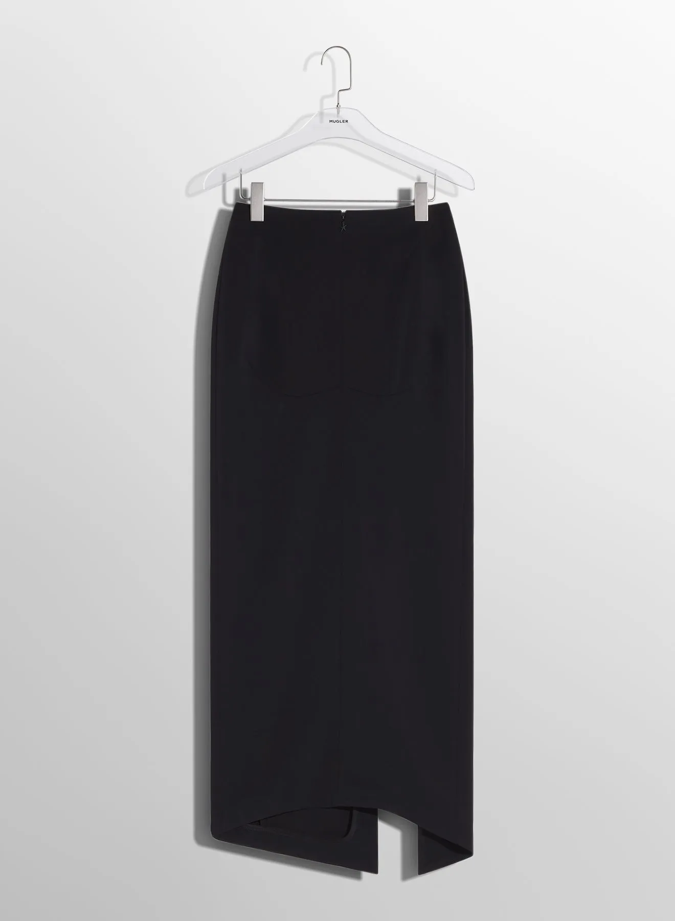 black pierced pencil skirt