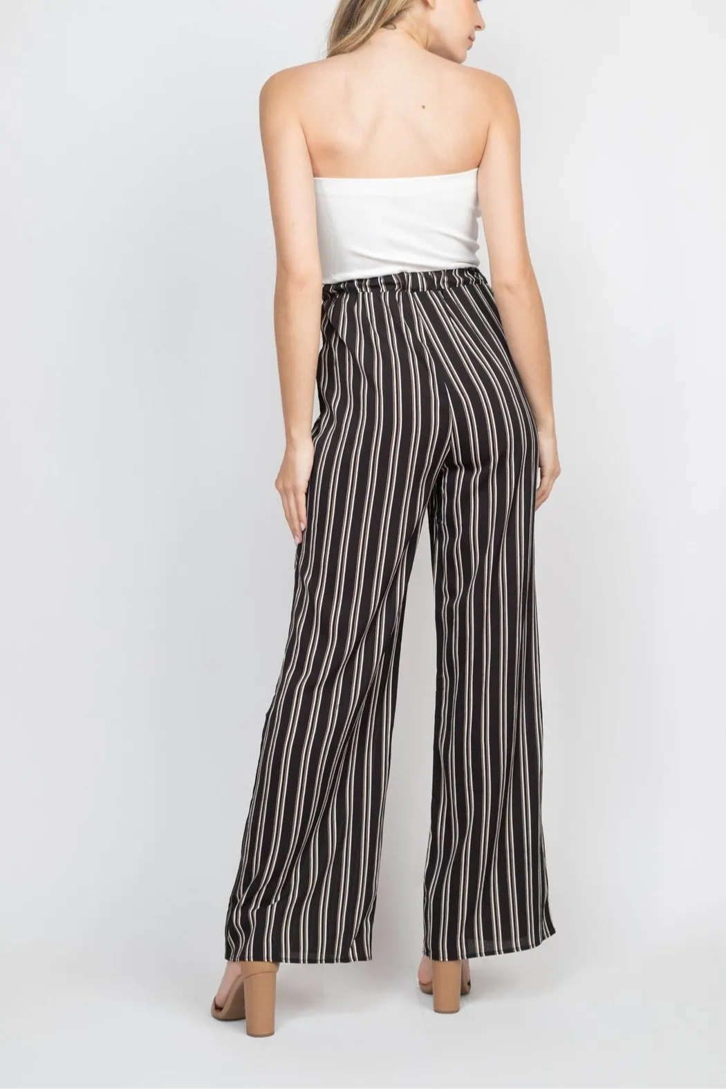 Black Stripes Jumpsuit