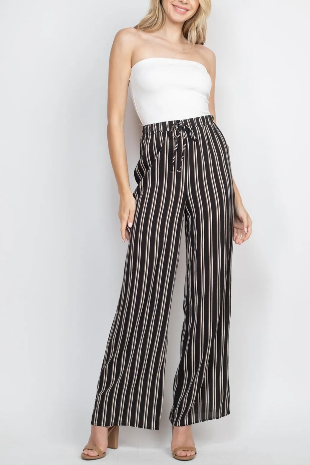 Black Stripes Jumpsuit