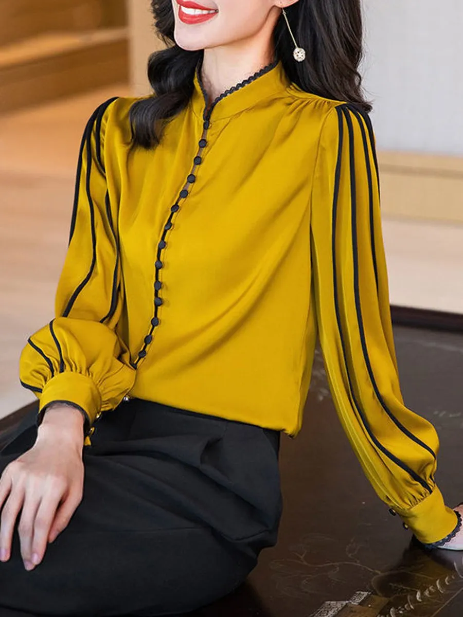 Black Trim Accents Blouse