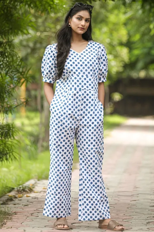 Blueberries Hand Block Printed  Jumpsuit