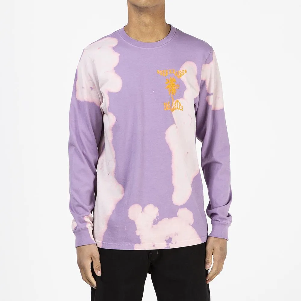 Born x Raised Warped Boardwalk Long Sleeve T-shirt / Lavender