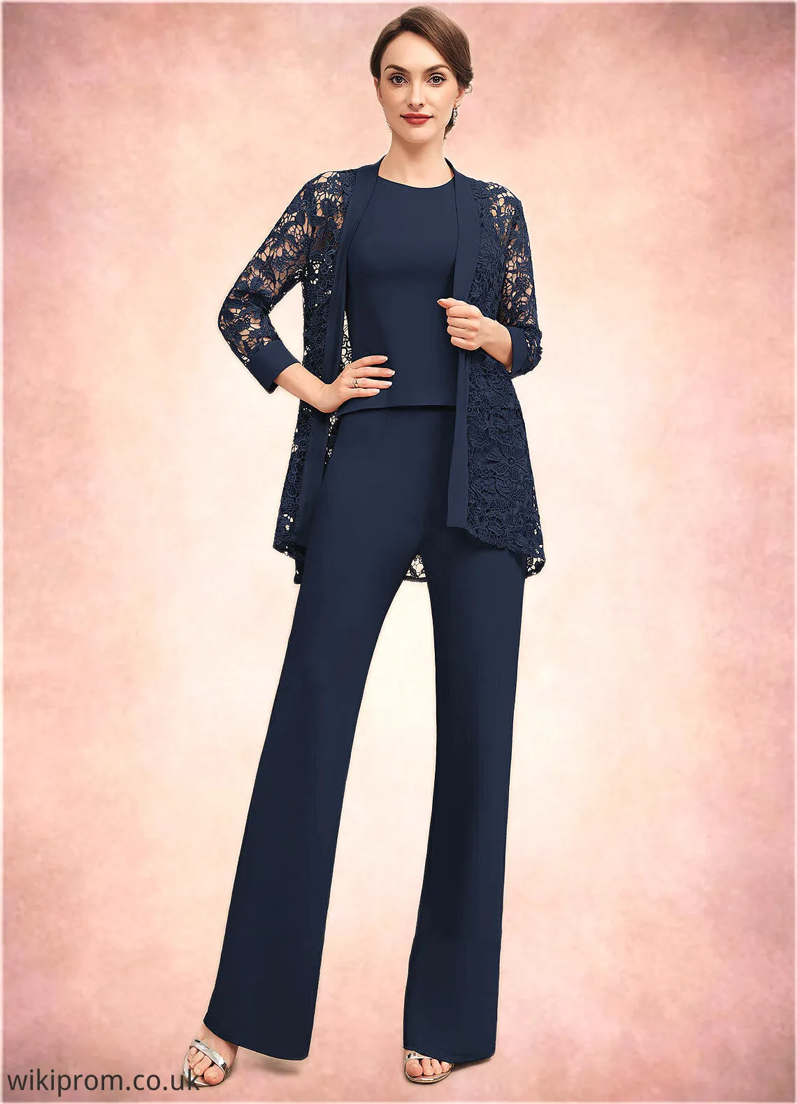 Briley Jumpsuit/Pantsuit Scoop Neck Floor-Length Jersey Mother of the Bride Dress SWK126P0014714