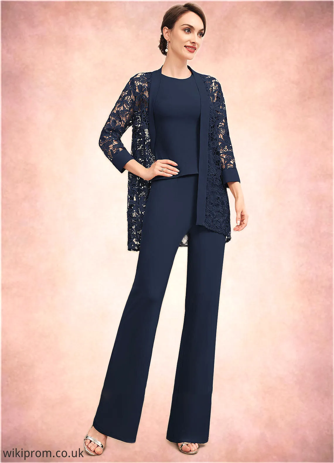 Briley Jumpsuit/Pantsuit Scoop Neck Floor-Length Jersey Mother of the Bride Dress SWK126P0014714