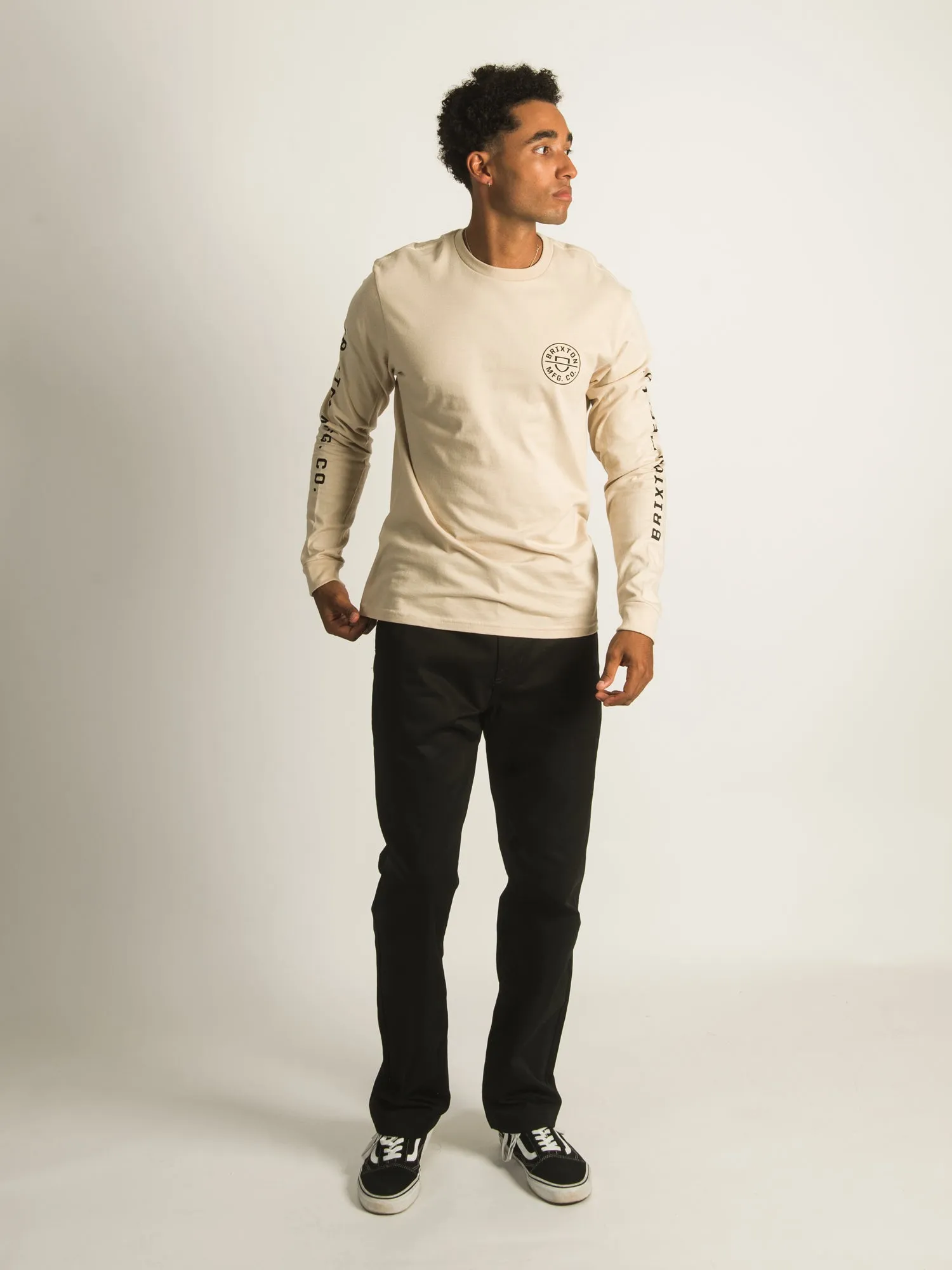 BRIXTON CREST LONG SLEEVE TEE - CLEARANCE