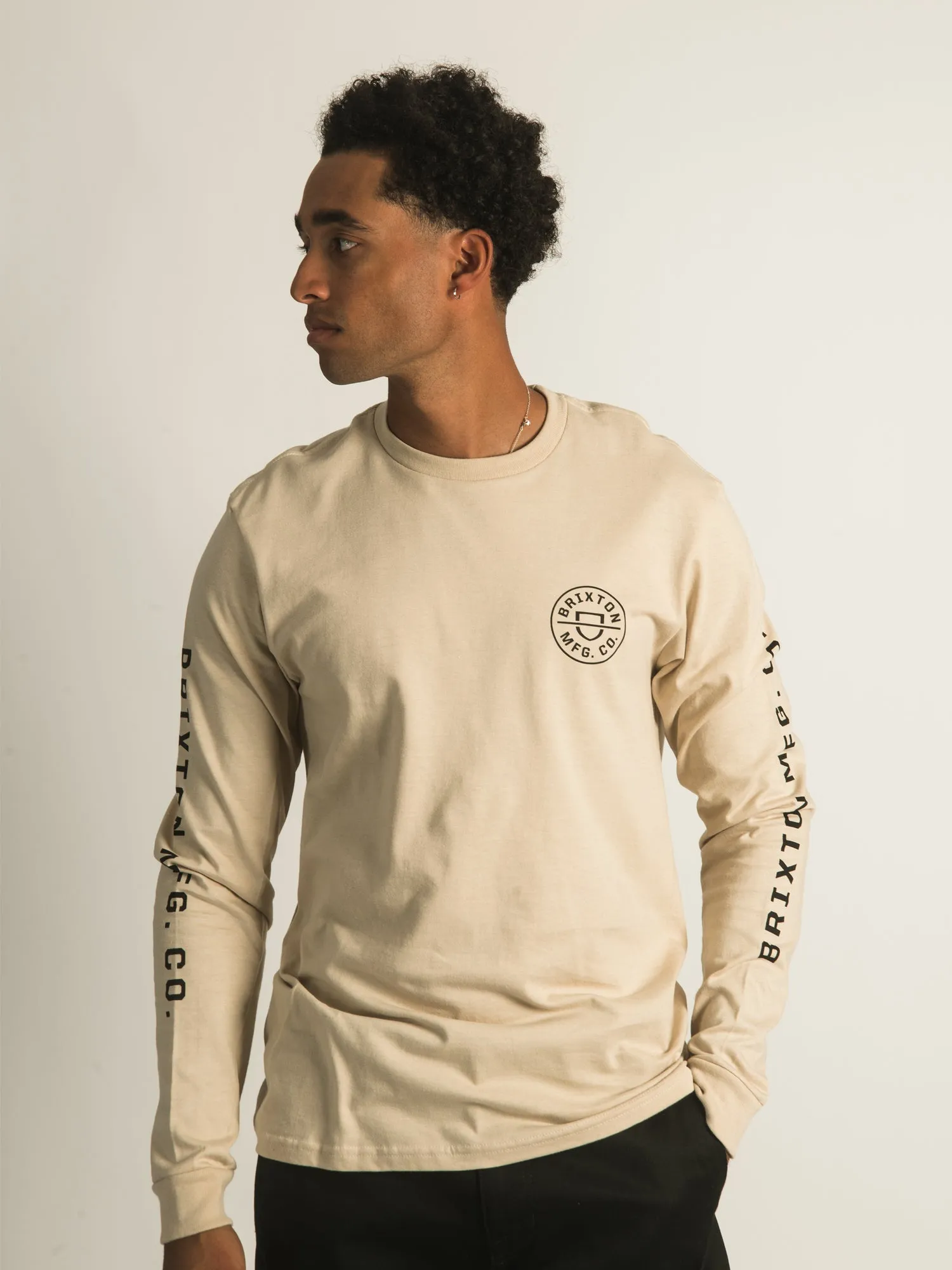 BRIXTON CREST LONG SLEEVE TEE - CLEARANCE