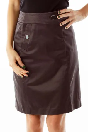 Brown Pencil Skirt