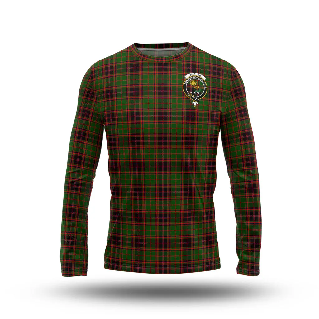 Buchan Tartan Long Sleeve T-Shirt with Family Crest