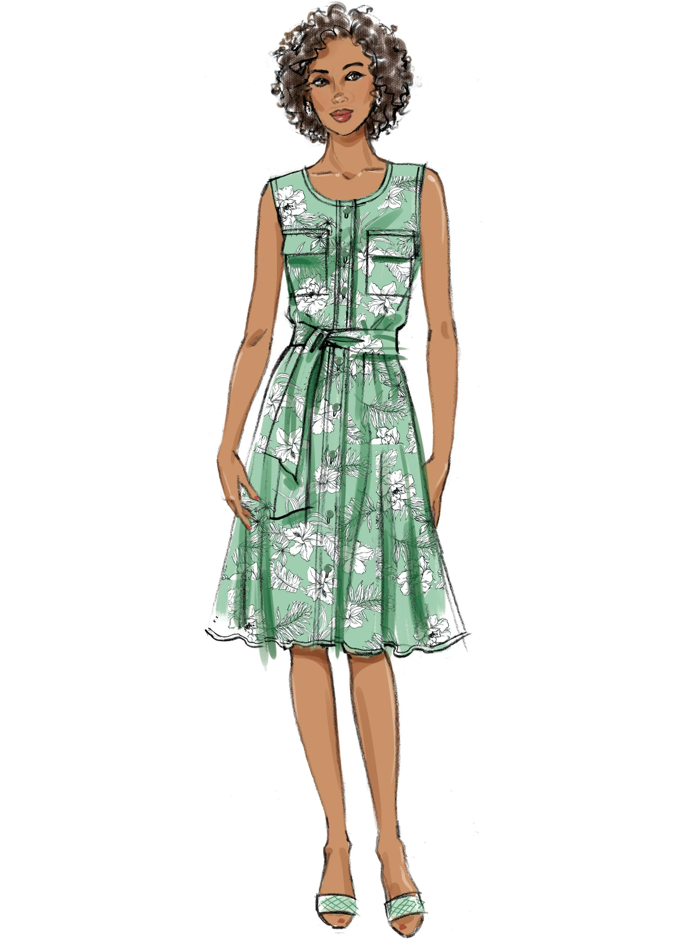 Butterick Pattern B6890 Misses' Dress, Jumpsuit and Sash