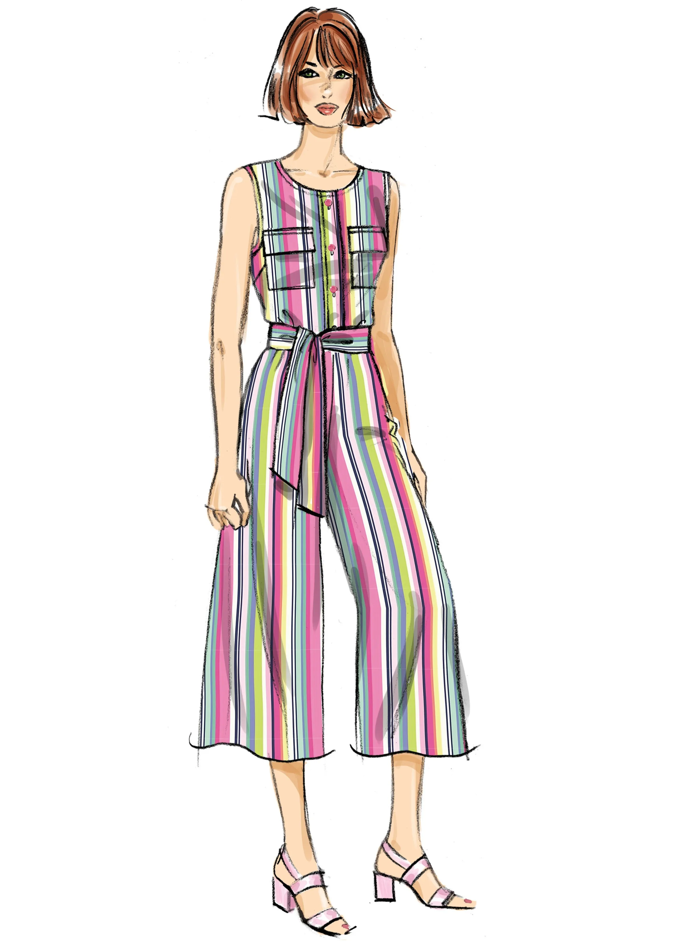 Butterick Pattern B6890 Misses' Dress, Jumpsuit and Sash