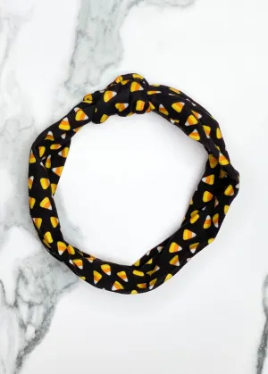 Candy Corn Top Knot Headband