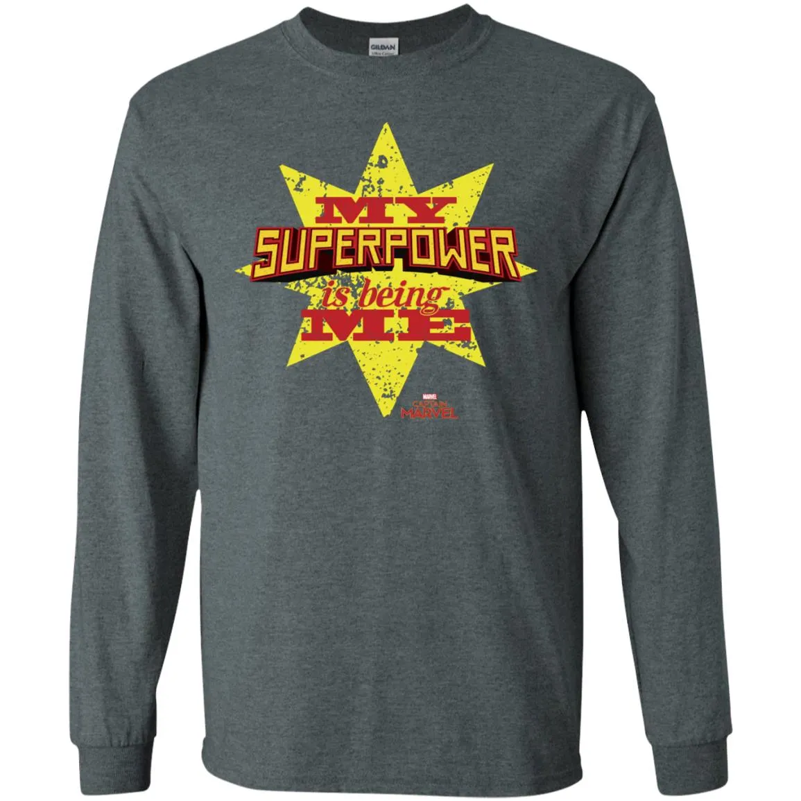 Captain Marvel My Superpower Is Being Me Men Long Sleeve Shirt