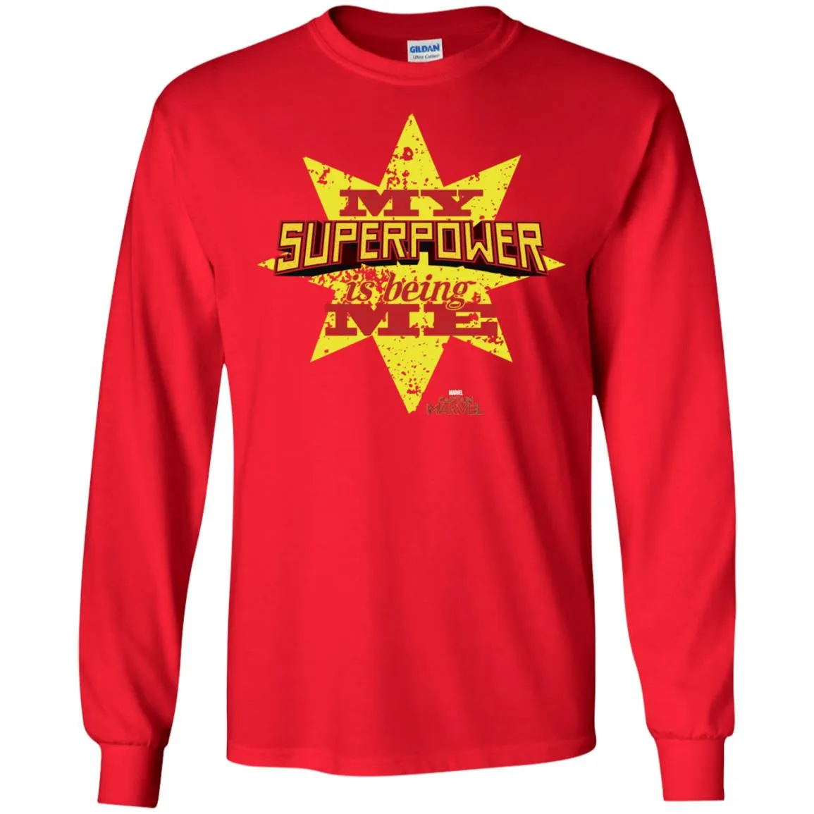 Captain Marvel My Superpower Is Being Me Men Long Sleeve Shirt