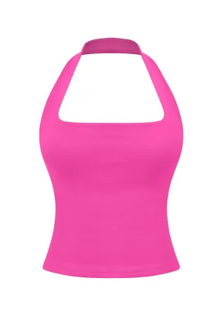 Cara Halter Top (Hot Pink)