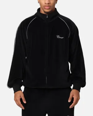 Carre Gorgeous Velour Track Jacket Black