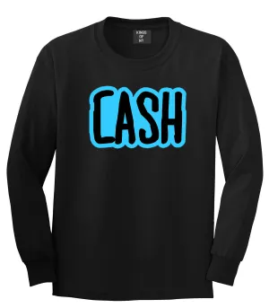 Cash Money Blue Style Long Sleeve Boys Kids T-Shirt