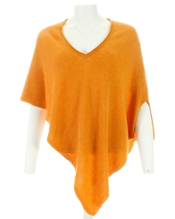 Cashmere Blend V Neck Poncho - Various Colours