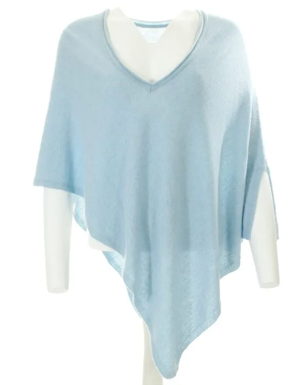 Cashmere Blend V Neck Poncho - Various Colours