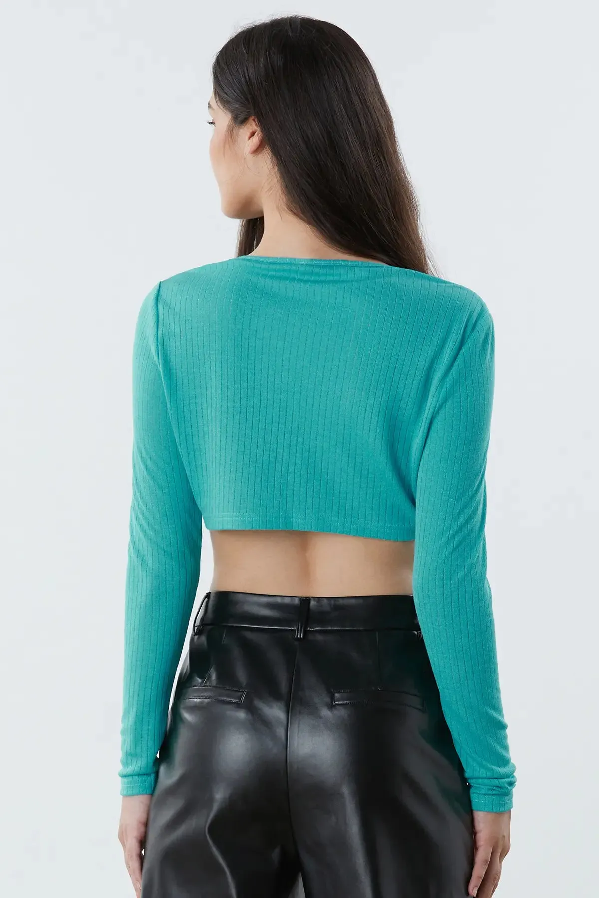 Chain Linked Rib Crop Top