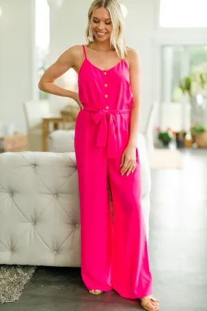 Change Your Mind Fuchsia Pink Jumpsuit