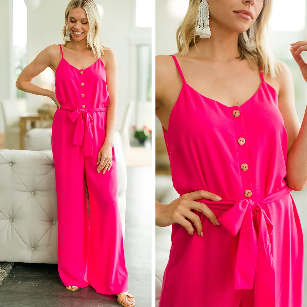 Change Your Mind Fuchsia Pink Jumpsuit