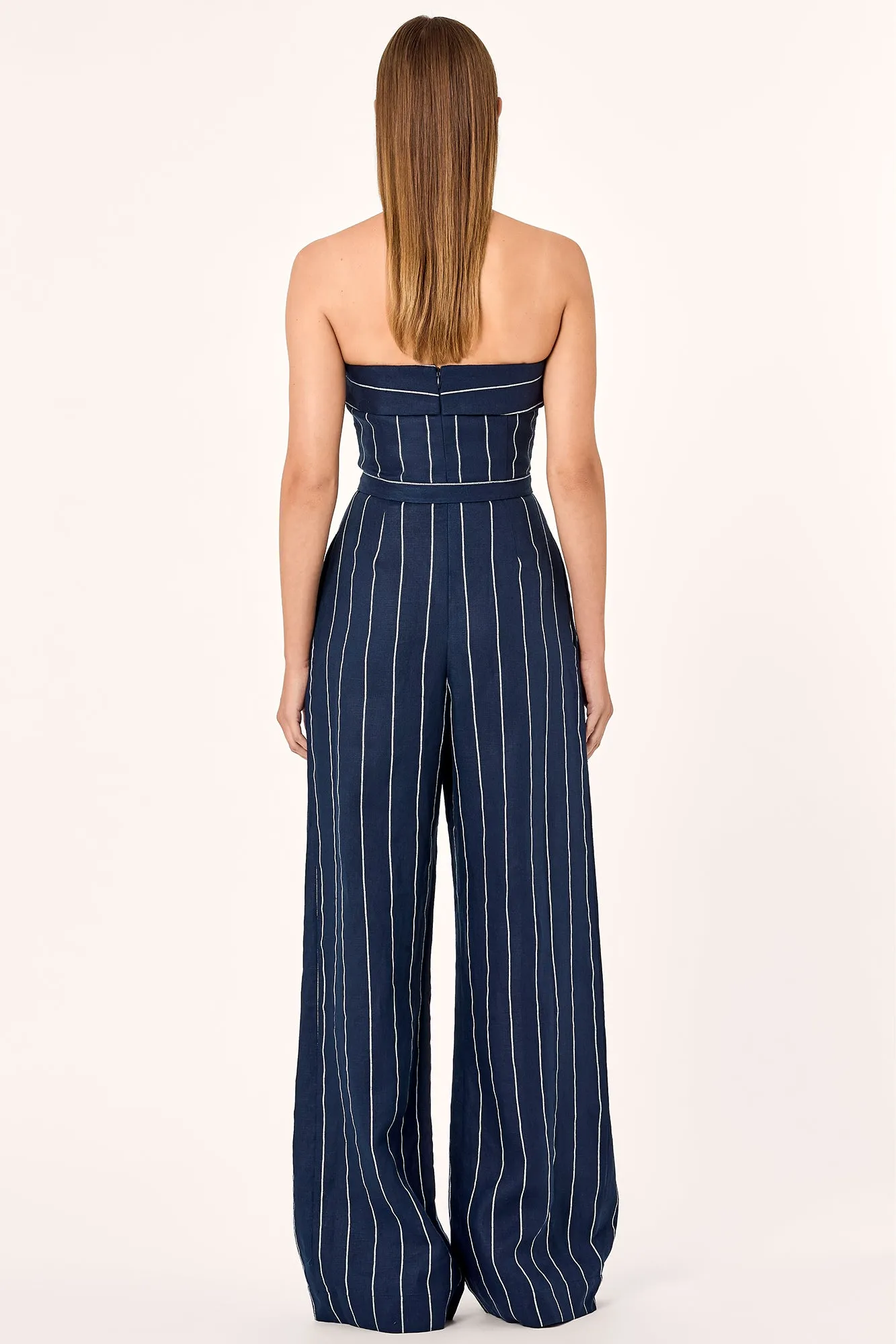 Chara Jumpsuit - Ink Milk Printripe