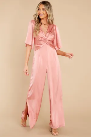 Charming Grace Rose Pink Jumpsuit